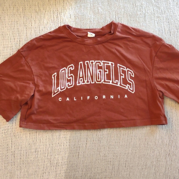 SHEIN Other - 5/$25 Girls Los Angeles Cropped Shirt, Size 8-9